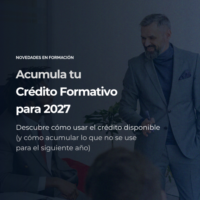 Acumula tu crédito formativo FUNDAE para empresas