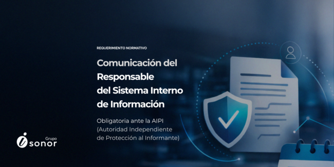 Comunicación del Responsable del Sistema Interno de Información