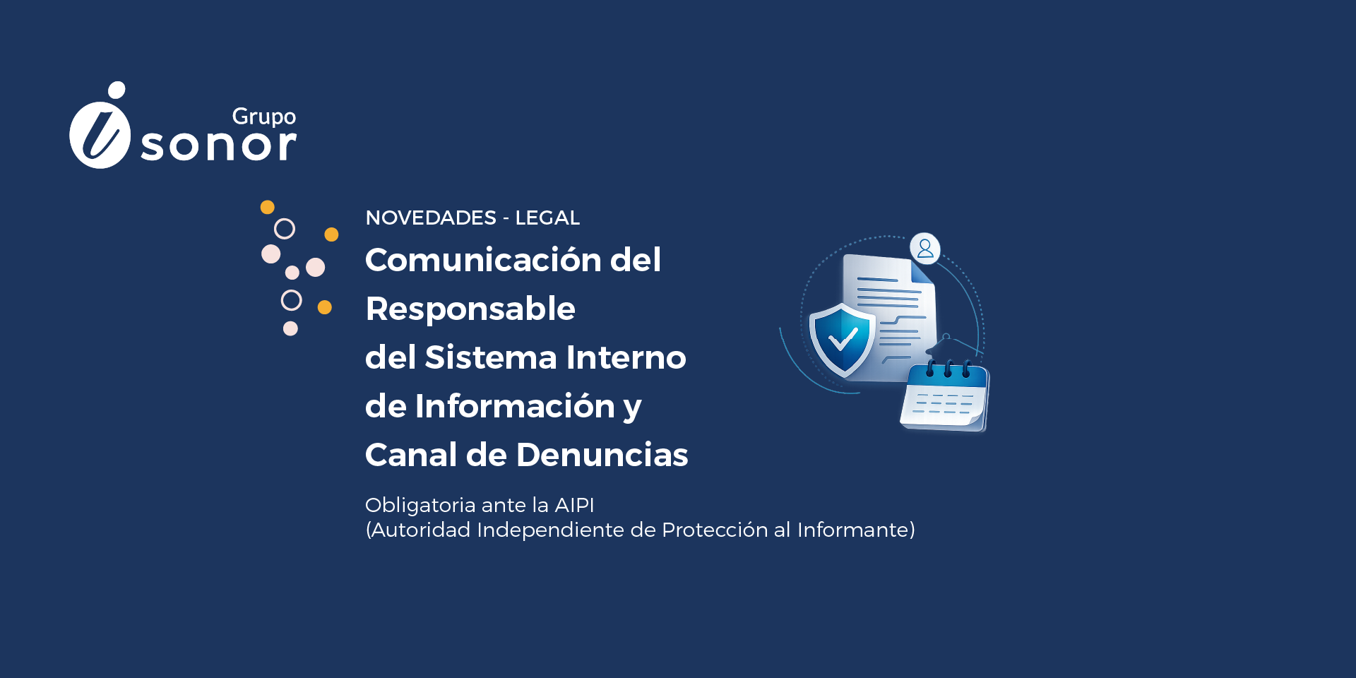 Comunicación del Responsable del Sistema Interno de Información " "
